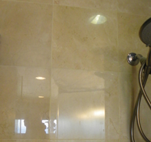 Marble Shower after polishing